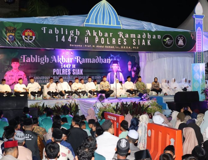 Kapolda Riau Hadiri Tabligh Akbar Ramadhan 1447 H Polres Siak Bersama UAS