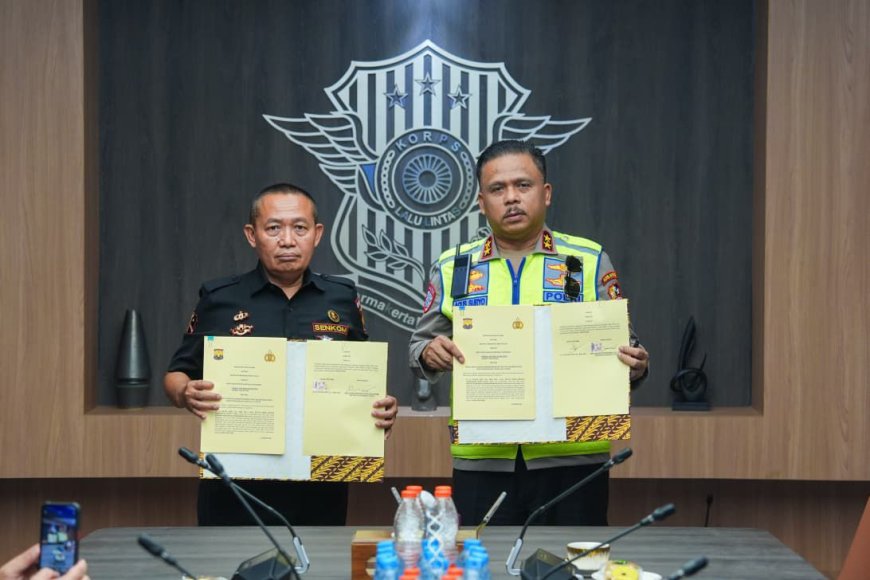 Senkom Bersama Korlantas Polri Tegaskan Komitmen Jaga Keselamatan Lalu Lintas