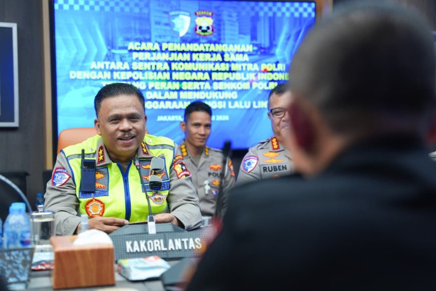 Senkom Bersama Korlantas Polri Tegaskan Komitmen Jaga Keselamatan Lalu Lintas
