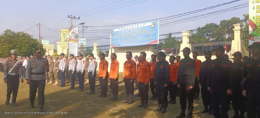 Kapolres Kampar Pimpin Apel Gelar Pasukan, Senkom Mitra Polri Turut Serta dalam Operasi Ketupat 2026