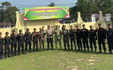 Senkom Kabupaten Kampar Ikuti Apel Akbar Sabuk Kamtibmas