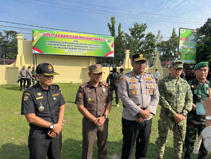 Senkom Kabupaten Kampar Ikuti Apel Akbar Sabuk Kamtibmas