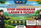 Ketua Senkom Mitra Polri Provinsi Riau Imbau Masyarakat dan Perusahaan Perkebunan Sawit Cegah Karhutla