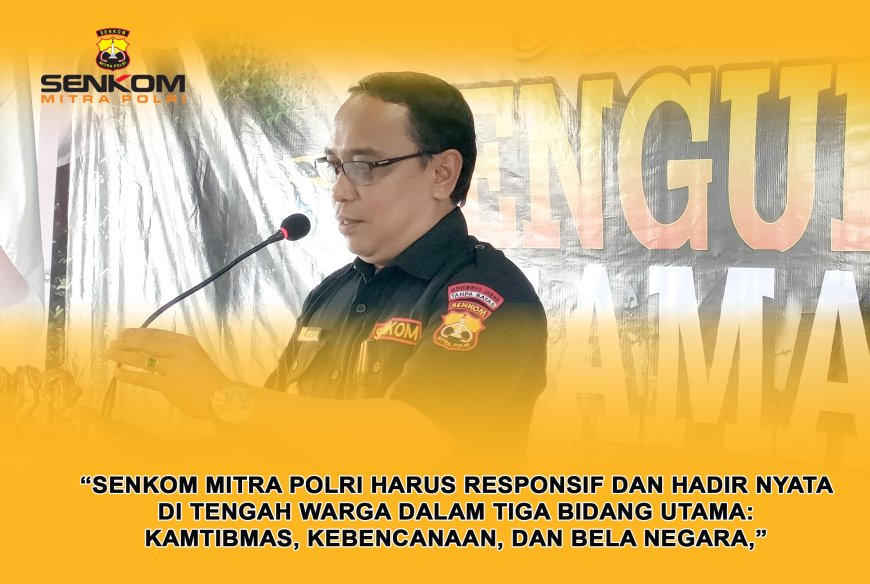 Ketua Senkom Inhu Lantik7 Pengurus Kecamatan Senkom Mitra Polri untuk Kamtibmas