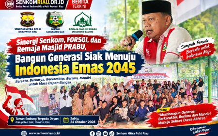 Sinergi Senkom, FORSGI, dan Remaja Masjid PRABU, Bangun Generasi Siak Menuju Indonesia Emas 2045