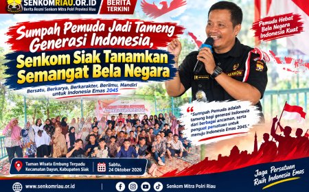 Sumpah Pemuda Jadi Tameng Generasi Indonesia, Senkom Siak Tanamkan Semangat Bela Negara