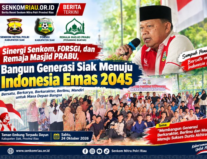 Sinergi Senkom, FORSGI, dan Remaja Masjid PRABU, Bangun Generasi Siak Menuju Indonesia Emas 2045