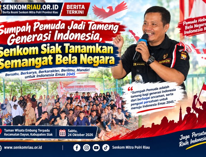 Sumpah Pemuda Jadi Tameng Generasi Indonesia, Senkom Siak Tanamkan Semangat Bela Negara